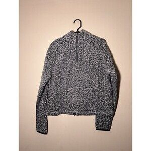 So Cozy Softest Sherpa Quarter Zip Faux Fur Grey Pullover Sweater Women's Large